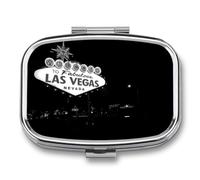 Las Vegas NV United States Travel Pill Organizer with Mirror