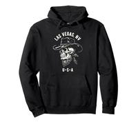 Las Vegas, NV USA Cowboy Skull Vintage Distressed Design Pullover Hoodie