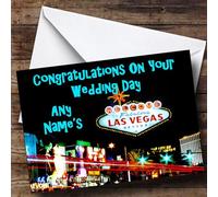 Las Vegas Personalised Wedding Day Card | Wedding Card | On Your Wedding Day