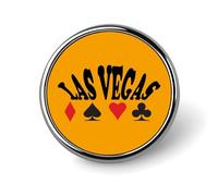 Las Vegas Poker And King Round Metal Brooches 1 Inch Decorative Badges Exquisite Decorations Pins for Clothing
