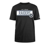LAS VEGAS RAIDERS New Era Cap NFL Regular T-Shirt High Density Ink Screenprint Front Graphic Original Team Color Unisex Black