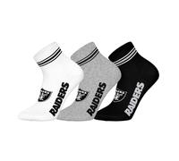 NFL Unisex Las Vegas Raiders 3pk Quarter Socks Sport Socks (Pack of 3)
