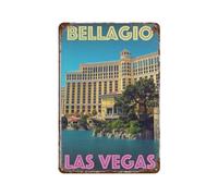 Las Vegas Skyline Hotel Casino,Vintage Metal Tin Sign Retro Wall Art Decor House Plaque Poster for Home Bar Pub Garden Kitchen Coffee Garage Decoration(30x40cm）12x16 inch-F47