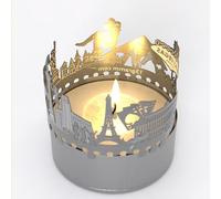 Las Vegas Skyline Shadow Play Candle Attachment | Illuminates Room with Iconic Landmarks, Perfect Souvenir for Vegas Fans