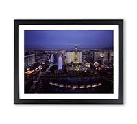 Las Vegas Strip Skyline Nevada USA No.2 Modern Framed Print | A4 Black Framed Wall Art | Ready to Hang | Modern Flag Picture | Living Room Bedroom Lounge Office