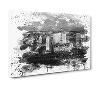 Las Vegas Strip Skyline Nevada USA Vol.2 V4 Canvas Print | Gallery Wrapped 30mm Frame Wall Art | 24x16 inches | Ready to Hang | Modern Cityscape Picture | Living Room Bedroom Lounge Office