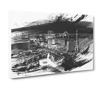 Las Vegas Strip Skyline Nevada USA Vol.5 V1 Canvas Print | Gallery Wrapped 30mm Frame Wall Art | 24x16 inches | Ready to Hang | Modern Cityscape Picture | Living Room Bedroom Lounge Office