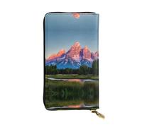 Las Vegas Sunset 1 Leather Wallets for Women Man, Wallets Large Billfold with 12 Card Slots,Wallet Passport wallet, Grand Teton National Park, One Size