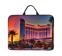 Las Vegas Sunset 1 Print 14in Laptop Case Sleeve Bag â€“ Portable Handle, Business Travel, Commuting, Accessory Pocket
