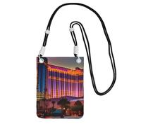 Las Vegas Sunset 1 Print Crossbody Bag For Women, Shoulder Bag Purse, Travel Sport Mini Phone Bag, Phone Wallet, Black, One Size