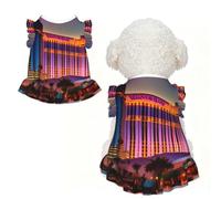 Las Vegas Sunset 1 Print Pet Breathable Sleeveless Skirt S