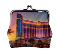 Las Vegas Sunset 1 Print Stylish Unique Coin Purse Cute Mini Wallet with Kiss Lock Waterproof for Coins