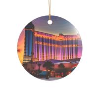 Las Vegas Sunset 1 Print Wedding Gift Ideas for Couples, A Just Married Acrylic Christmas Tree Ornament
