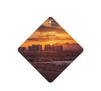 Las Vegas Sunset Car Air Fresheners Cards 4 Pcs Long Lasting Car Fresheners Gifts for Men Women Auto Aromatherapy Tablets Hanging Scented Card Rearview Mirror Pendant - Lavender Scent