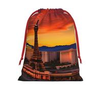 Las Vegas Sunset Christmas Drawstring Bags Gift Wrapping Bag Small Gifts Candy Jewelry Wedding Wrap Bag