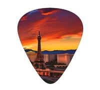 Las Vegas Sunset Exceptional Guitar Pick – Single-Side Full-Print, Abs Material Plectrum – Diverse Thickness For Varied Music Experience – Ideal For Guitars And Ukuleles,Guitar Pick,