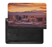 Las Vegas Sunset Passport Holder Passport Cover Protector Essentials with Credit Card Slots for Women Men