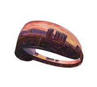 Las Vegas Sunset Print Fashionable Elastic Sports Headband - Sweat Absorbing And Breathable, Suitable For Various Sports Running, Yoga, Fitness, Etc