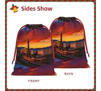 Las Vegas Sunset Print Gift Drawstring Bag Holiday Party Favors Birthday Daily Storage Office Home Decor