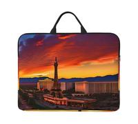 Las Vegas Sunset Print Laptop Case Sleeve For School Office Travel Lightweight Water-Resistant Notebook