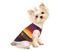 Las Vegas Sunset Print Pet T-Shirt, Sleeveless Pullover Vest For Small Puppy Kitten Indoor Outdoor Wear