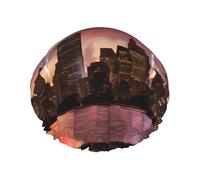 Las Vegas Sunset Print Premium Double Layer Shower Cap For Women With Reusable Shower Cap For Hair - Waterproof Plastic Cap - Shower Caps For Long, Short And Curly Hairs