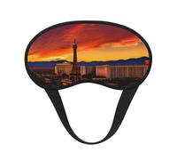 Las Vegas Sunset Print Sleep Mask for Side Sleepers Cup-Shaped Blackout Eye Mask Shades Cover for Men and Women