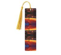 Las Vegas Sunset Print Wooden Bookmarks for Men Women,for Any Book, Journal, Or Notebook, Gift for Book Lovers
