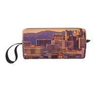Las Vegas Sunset Printed Travel Makeup Bag Portable Cosmetic Bag Makeup Case Toiletry Handbag Organiser for Women