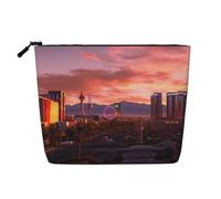 Las Vegas Sunset Single Layer Linen Like Makeup Bag, Lightweight and Cute, Easy to Use