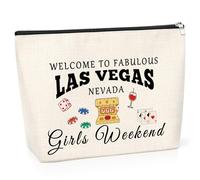 Las Vegas Travel Gift Makeup Bag Las Vegas Lovers Gift Vacation Essentials Girls Weekend Gift Bachelorette Party Gift for Sister Friend Daughter Birthday Christmas Presents Travel Cosmetic Pouch