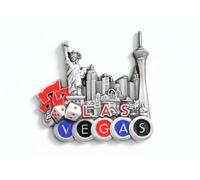 3D - LAS VEGAS Nevada USA - Fridge Magnet Metal Sticker City Holiday Souvenir Travel Memory on Refrigerator Gift