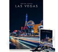 Las Vegas United States 1000 Piece Puzzle For Teenagers Smart Training Peaceful Hobby Precise Edges size 38x26cm