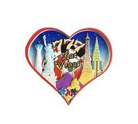 Las Vegas USA 3D Playing Card Heart Refrigerator Magnet Souvenirs Handmade Resin Magnetic Stickers Home Kitchen Decoration,Las Vegas Fridge Magnet Collection Gift