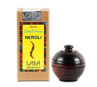 Lasa Aromatics Neroli Natural Solid Perfume Body Musk In Wooden Jar - 6 gm