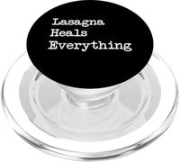 Lasagna Heals Everything Funny Lasagna Minimalist PopSockets PopGrip for MagSafe