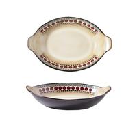 Lasagna Pans Large Oval Shaped Household Kitchen Dish Deep Nordic Ceramic Double Ear Baking Tray for Home Use for Baking Cake