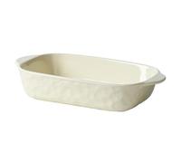 Lasagna Pans Solid Colorful Ceramic Double-Handled Pan Household Use Oven Microwave Safe Baking Baked Rice Breakfast for Baking Cake(Yellow)