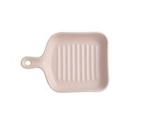 Lasagna Pans Tableware Plate Vegetable Household Single Handle Baking Dish Ceramic Oven Use Lovely Baked Rice for Baking Cake(Pink)