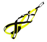 LASALINE X-Back Dog Harness for Canicross Bike, Ski Jöring Scooter Sledge Black Neon Yellow