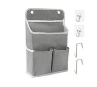 LASAMOLL Hanging Storage Organizer, Over The Door Hanging Bags/Wall Baskets Storage with Pockets for Home, RV, Office and More (1, Grey)