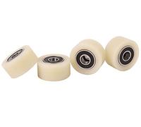 LASANA SMART MACHINES Set of 4 castors with ball bearings - nylon wheels for pallet lift trucks - pallet truck wheels diameter 40 mm, width 20 mm, bearing 10 mm - precision machine machined in the EU