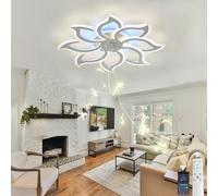 LASANYA LED Ceiling Lights with Bluetooth Speaker, Dimmable Colour Changing RGB Lighting Fixture with Remote & App Control, Flower Design Ceiling Lamp for Living Room, Bedroom