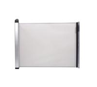 Lascal - KiddyGuard Front - Discreet Safety Gate for Stairs - Roll-Up Canvas Door Gate with Aluminium Case - Extendable up to 120 cm - White