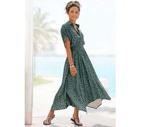 LASCANA Asymmetrical Summer Dress Green Print