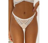 LASCANA High Waist Lace Thong Cream
