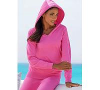 LASCANA Hooded Knitted Sweater Rose