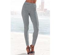 LASCANA Knitted Houndstooth Leggings Black/white Print