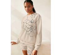 LASCANA Logo Print Sweatshirt Cream