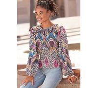 LASCANA Long Sleeve Printed Blouse Multi Print